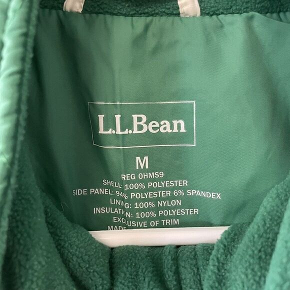 L.L. Bean Green Full Zip Womens Vest Size Medium - Picture 3 of 4